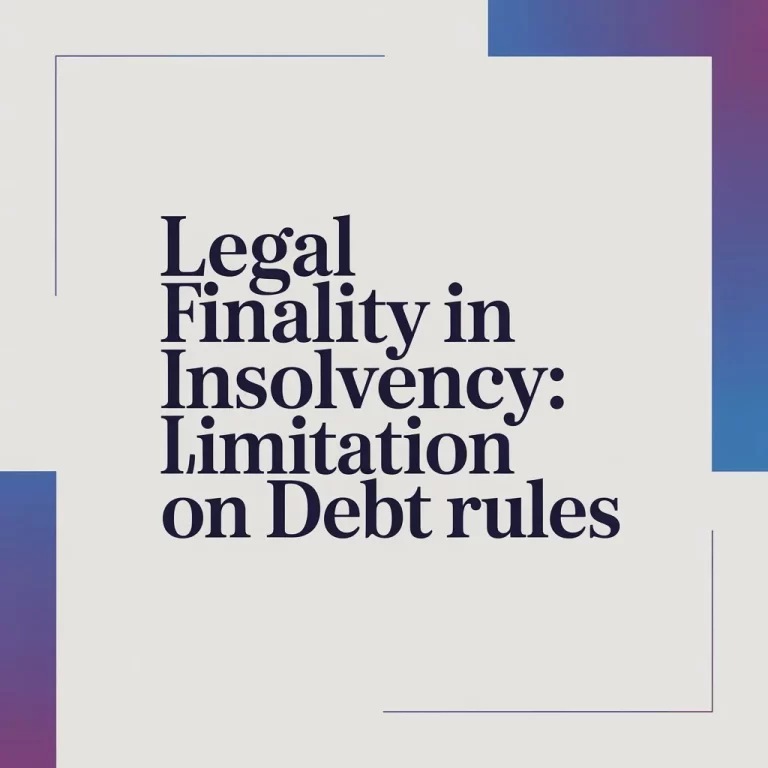 Legal Finality in Insolvency Limitation on Debt Rules