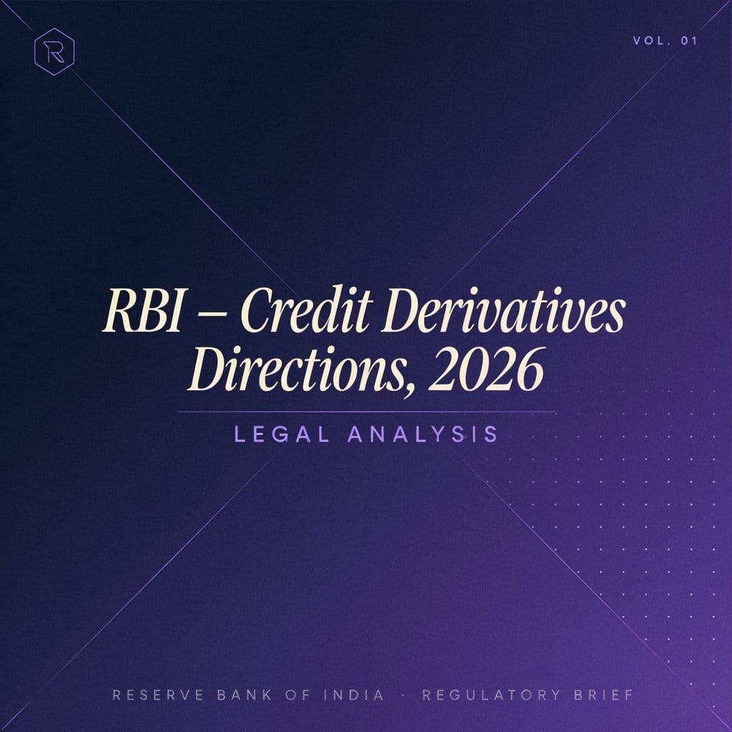 RBI – Credit Derivatives Directions, 2026 Legal Analysis