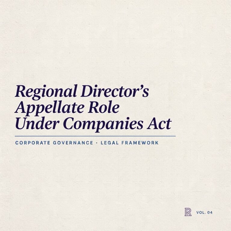 Regional Director’s Appellate Role Under Companies Act