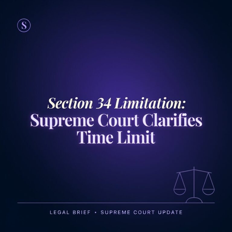 Section 34 Limitation Supreme Court Clarifies Time Limit